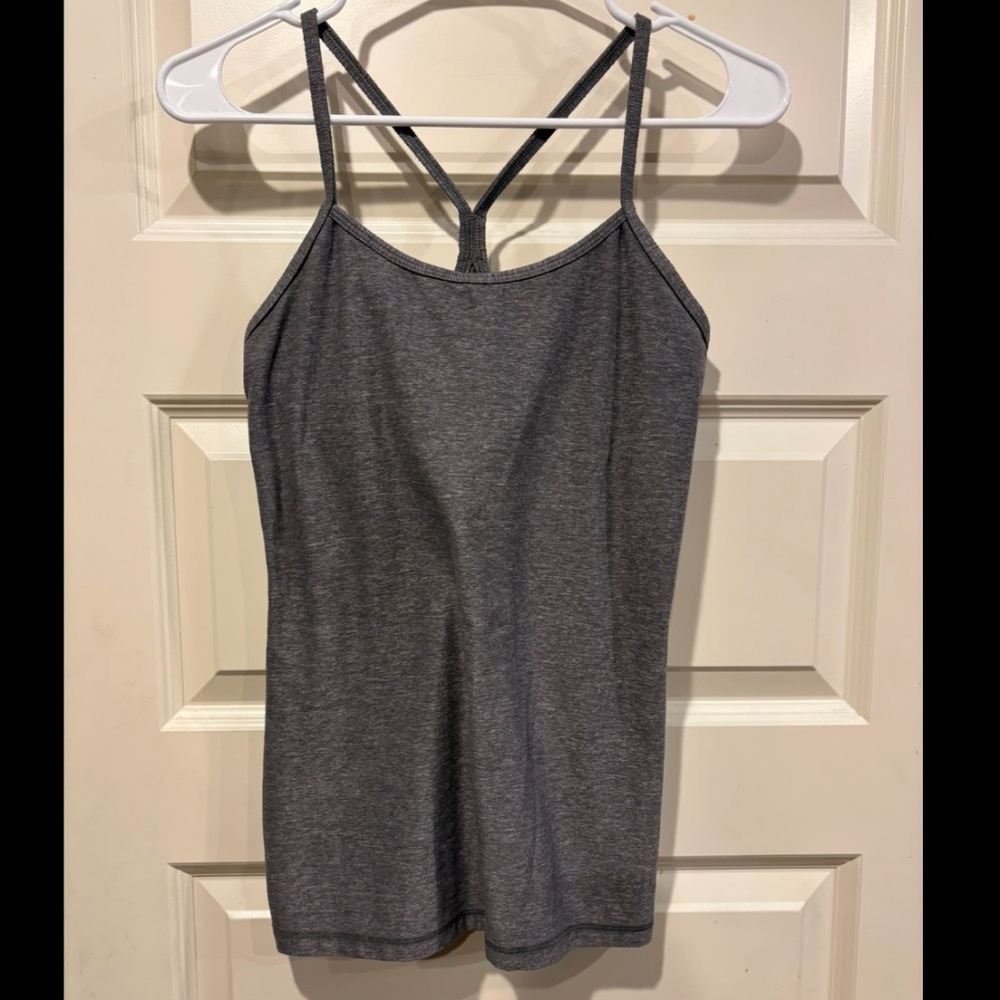 Lululemon Power Y Tank - Dark Heathered Grey - Gray Women's 8